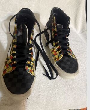 Vans X The Simpsons Sk8-Hi Simpsons Family 1987-2020 Shoes Size 6M,7.5W Rare